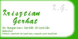 krisztian gerhat business card