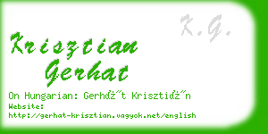 krisztian gerhat business card